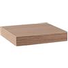 MODULARREDO | MINERVA Mensola da Muro, Mensola Tamburata, Scaffale Legno, Mensola da Parete, 25x23x3.8 cm, Noce Canaletto