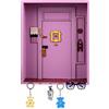 TOWEBOORY Friends Monica's Door Wall Key Holder, Mobiletto in Legno Porta Chiavi da Muro Friends Key Holder con 6 Ganci in Metallo, per Il Regalo da Parete per Gli Amanti Delle Serie TV (Viola)