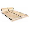 vidaXL Legno Faggio Rete Doghe 7 Zone 28 Doghe 120x200 cm Telaio Letto Singolo