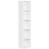 WOLTU Libreria Verticale a Colonna, Scaffale Alto e Stretto con 5 Cubi Porta CD DVD Libri, Libreria da Parete Moderna, per Soggiorno e Ufficio, Bianco 30x24x132cm SK003ws5