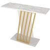 Vente-unique - Tavolo console Orsona - L 90cm x P 29.6cm x H 76.8cm - truciolato - bianco