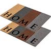 Carpido Coconut Home - zerbino 40x60 cm set di 2 - zerbino d'ingresso antibatterico - 100% cocco