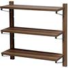 Gicos Scaffale da Parete pensile 3 mensole ad Altezza Regolabile in Legno da Muro Color Noce 60 * 17 * 60 cm DOU-789618