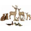 Loberon Pluvet Set di 11 animaletti del Bosco - Ricchezza di Dettagli - Poliresina Dipinta a Mano, Marrone