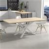 VE.CA.s.r.l. VE.CA - Tavolo da cucina Polinesia - In legno - Dimensioni: 200x100x80cm - Con struttura in acciaio - Colore Rovere Vintage - Piano anche su misura - Arredo cucina, casa - Made in Italy