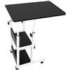 HUOLE Scrivania Regolabile in Altezza, Tavolino da Letto per PC con Ruote, Tavolo da Lavoro Mobile, Standing Desk per Ufficio, Camera da Letto, Soggiorno, Divano, Cameretta-60 * 40 * 76-86,5 cm-nero