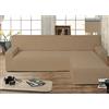 BIANCHERIAWEB Copridivano Genius con Penisola Chaise Longue Modello Swing Colore Tortora Destra Tortora
