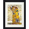 1art1 Gustav Klimt Poster L'Abbraccio (Dettaglio) Quadro in Cornice con Pregiato Passepartout | Immagini A Parete | in Una Cornice 40x30 cm