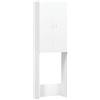 vidaXL Mobile per Lavatrice, Bianco, 64x25,5x190 cm, Legno ingegnerizzato, Armadio Lavanderia con 2 Ante e 3 Scomparti, Scaffale Bagno, Arredo casa