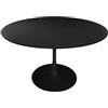 SAMIRA Tavolo rotondo Ø120 cm, tavolo da pranzo tondo nero mod. Omar (Nero, Ø120)