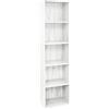 Antona Libreria Alta Componibile Cm 40X29X172H Bianco Frassino 5 Ripiani