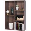 Iris Ohyama Mobile, librerie larghe 60 cm, Scaffale Angolare da Parete in Legno, 5 Livelli, Marrone, Polivalente, Modulare, Aperto, Per Soggiorno, Ufficio, Libri, Decorazioni, Montaggio Facile, CX-23C