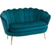 HOMCOM Divanetto 2 Posti in Tessuto Effetto Velluto, Piccolo Divanetto Vintage con Braccioli, Moderno, Seduta Imbottita per Camera da Letto e Soggiorno, 130x77x77cm, Alzavola