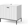 Vicco Mobile sottolavabo per bagno Eliza, Ondulazione bianca, 70 x 63 cm