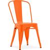 Iconik Interior Tolix Stylix - Sedia da sala da pranzo, design industriale, in acciaio, nuova edizione