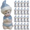 Regalami.Shop Set di 20 bomboniere Battesimo per Bimbo in Porcellana Dipinta a Mano (20 Bimbi)