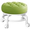 Yonuaret Sgabello Rullo, Sgabello Girevole Con Ruote, Sgabello Da Sella Con Rotazione 360° Sede Rullo In Pelle PU Basso Rotonda, Sgabelli Per Massaggio, Domestico