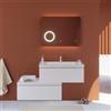 Kiamami Valentina - Mobile Bagno Sospeso 120Cm Bianco Opaco Con Cassetto Decentrato | Seattle