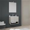 Kiamami Valentina - Mobile Bagno Sospeso 60Cm Ante+Vano Grigio Effetto Legno | Venezia