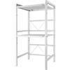 RELOVE Scaffale per Forno a Microonde, Mensola per Forno a Microonde da Cucina Organizzatore a 2/3 Ripiani, Fino a 25 kg (40/64 * 36,5 * 78cm-bianco)