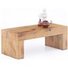 Mobili Fiver, Tavolino Evolution 90x40, Rovere Rustico, Nobilitato, Tavolino da Salotto Moderno per divano, Made in Italy