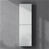 doporro Armadio Colonna Bagno 35x20x120cm, Mobile Bagno Alto Multiuso con 2 Ante e 4 Vani, Bianco opaco, Verona