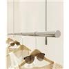 Zfmnoyev Appendiabiti Da Soffitto, Organizzatore Per Abiti In Acciaio Inox, Appendiabiti Con Cavi Di Sospensione, Altezza Regolabile Da 0 A 300 Cm, Utilizzato In Boutique/guardaroba(180cm)