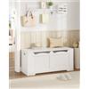 Hzuaneri Cassa portaoggetti, Panca con portaoggetti, Cassapanca, panca scarpiera, Pouf Organizzatore, 40 x 110 x 48 cm, per corridoio, Bianco, SB25503X