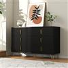 MURUL Elegante credenza dal design moderno, manici dorati, cassettiera e molto spazio 120 L x 77 L x 40 H (cm)