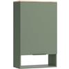 Vicco Libreria da parete Wido, Verde, 60 x 100 cm con porta, adatto al montaggio a parete per bagno o cucina