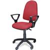sal mar METALCHAISE Poltrona sedia ufficio con ruote altezza regolabile studio casa ROSSA 301/T/R