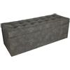 MG Design Pouf contenitore imbottito 45 x 120 cm Grigio - capacità ca. 140L, fino a 300 kg, superficie resistente e morbida, struttura solida, già montato e facile da pulire