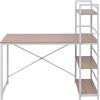 Generico Scrivania con Libreria a 4 Livelli Rovere,Marrone,16.75kg,20134