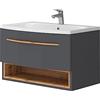 Vicco Set mobili da bagno Stelantis, Antracite, 79 cm