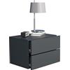 VCM Comodino in Legno con cassetto a Muro mensola a Muro cassetto Console Comodino Usal L 45 cm Antracite