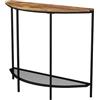 Vicco Tavolo consolle Fyrk, Rovere rustico, 92 x 81.5 cm con un ripiano aperto, per riporre oggetti di uso quotidiano e combinabile con Fyrk