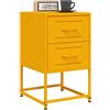 Generico Comodini 2 pz Giallo Senape 36x39x60,5 cm in Acciaio,Tavoli,Comodini-846465