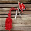 Doni Bomboniere Laurea 12PZ Ciondolo con Siringa E Termometro Confettata Pensierini Aprifesta Gadget Medicina Nappina Tocco Rosso Idee Regalo Complete Originali Economiche