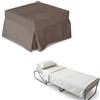 Nuvole di Sonno Kaysa Pouf Letto Pieghevole Reverso Materasso Waterfoam 11cm Ortopedico | Rete Ortopedica, Tessuto Sfoderabile e Lavabile, Salvaspazio per Camera e Soggiorno, Design Moderno, Made in Italy