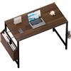 PAMRAY Scrivania Computer 80x40cm Piccola Scrivania per Casa Ufficio con Borsa e Gancio Cuffie, Tavolo Compatto per Piccoli Spazi, Facile Assemblaggio