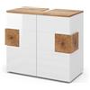 Vicco Mobile sottolavabo per bagno Eden, Bianco lucido, 73.1 x 64 cm, per montaggio a parete con suddivisione interna variabile