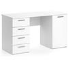 Vicco Scrivania Nico, Bianco, 137 x 60 cm, adatto come postazione di lavoro e combinabile con sistemi di scaffalature