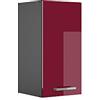 Vicco Pensile da cucina R-Line, Rosso lucido, 30 cm, per la libera combinazione all'interno di sistemi cucina modulari