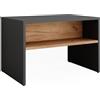 Vicco Panca per scarpe Orlando, Antracite/Rovere dorato, 60 x 60 cm, per riporre le scarpe e come seduta