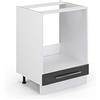 Vicco Mobile per forno da incasso Fame-Line, Antracite lucido, 60 cm senza piano di lavoro, per la combinazione con altri moduli della serie Fame-Line