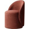 KhUkhu Sgabello da toeletta girevole a 360 °, sedia imbottita per trucchi, pouf con schienale per camera/sala trucco/soggiorno - sgabello da toeletta, C