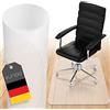 KLINOO KLINO Tappetino protettivo trasparente, base per sedia da ufficio, antigraffio, di colore bianco latte, Made in Germany, 80 x 120 cm