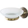 Inbagno Portasapone a Muro, in Acciaio Finitura Bronzo, Include Kit per Fissaggio Serie Iris