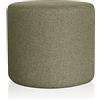 Deshome Venere Ø 50 cm - Pouf poggiapiedi divano rotondo Puff per soggiorno camera da letto Puffo per sedersi (Verde oliva)