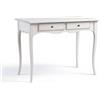 Mar.c.a. Design - Scrivania Arte Povera in Legno 105x55x78 cm 2 Cassetti - Scrittoio Vintage con Gambe a Sciabola Made in Italy